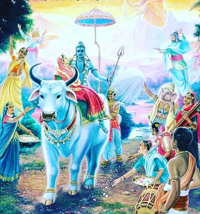 WITH COW (KNOWLEDGE) WEALTH YOU ARE NEAR TO PARMATMA.Rig Ved 1.33.1The common meaning of this mantra is that in vedic period cow was the biggest asset, so people desired more cows. The devtas wishing to get more cows denotes that here Indra means Parmatma1/9