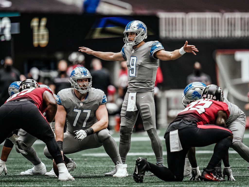 Lions's tweet photo. 🏈 1:04 left
🏈 75 yards to go
🏈 0 timeouts
🏈 Down 6
🧬 Matthew Stafford Clutch Gene Activated https://t.co/za2cvWnh5C