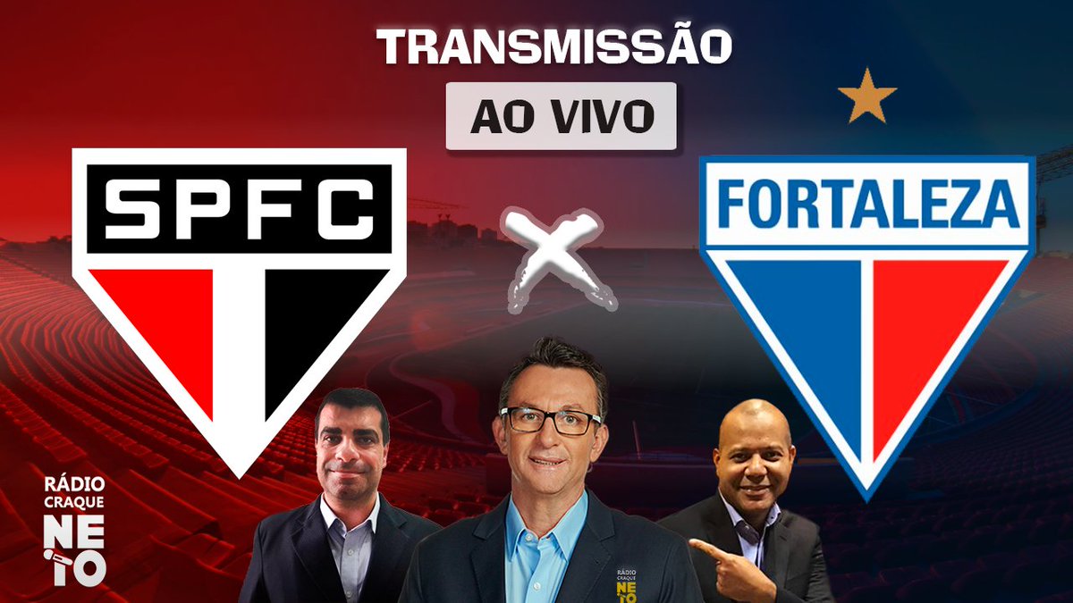@SaoPauloFC Estamos AO VIVO na Rádio Craque Neto para a transmissão entre São Paulo x Fortaleza pela Copa do Brasil. Acompanhe em: https://t.co/RWH7vPiZqo https://t.co/Wk60QpaQO4