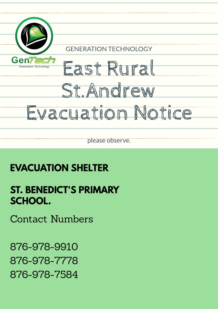 GenTech_G2K's tweet photo. As announced by Member of Parliament for East Rural St. Andrew @JulietHolness please note the following information. Let's help keep our families and loved ones safe. https://t.co/k9gtzCuQSw
