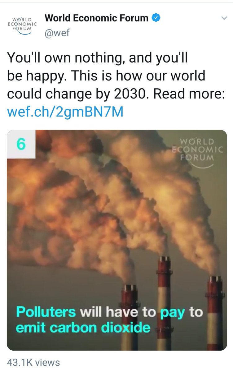 Carbon emitters will have to pay... TO WHO? Who will they pay, why will this person be able to collect for nothing? Where will the money go, for what purpose?Imagine creating a business selling carbon credits, that you created with your imagination?Like they own the world?