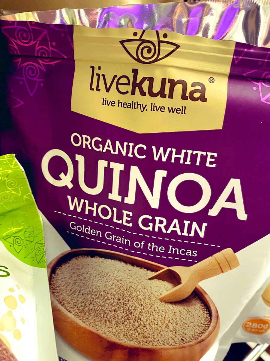 plantbasedvibes's tweet photo. shout out again to @LiveKuna_en for the gift! 

i used their organic white quinoa today in the roasted sweet potato bowls. i added fresh lime, sea salt and fresh cilantro. https://t.co/LkaSUP28N8 https://t.co/LO2887B7B0