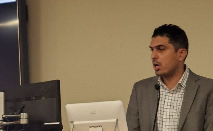 nymcbrainspine's tweet photo. We enjoyed hosting Dr.@ShadiYaghi2 @NYUneurologyres @NYUneurosurgery  during our joint #Neurosurgery/#Neurology monthly CV conference &amp; learning about his research on Intracranial Atherosclerosis disease,  role of cerebral collaterals / perfusion failure in ICAD @WestchesterMed https://t.co/iBpzrk86Lg