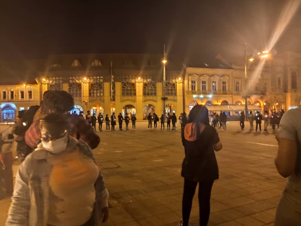 dontatmedummy's tweet image. Candlelight #EndSARS protest. Debrecen, Hungary 🕯