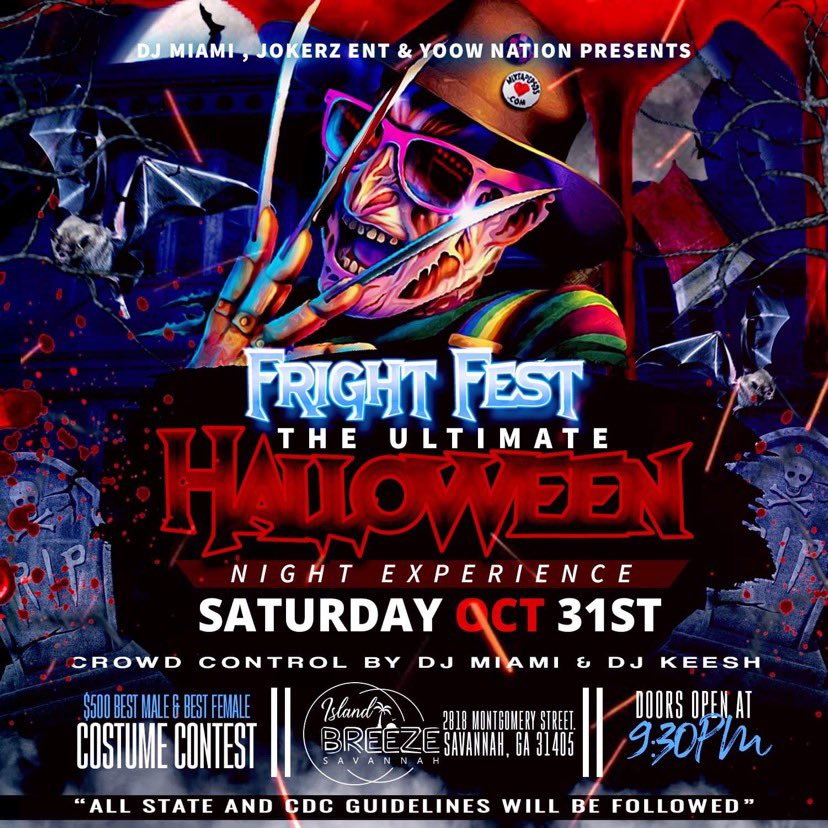 HALLOWEEN IS ON A SATURDAY THIS YEAR SO YOU KNOW WE HAD TO GO BIG🔥‼️
@CallHimMiami & @KeeshGotHits ON CROWD CONTROL!
DOORS OPEN AT 9:30 ⏰
#SouthernNotState #GSU #SSU https://t.co/O5cqQ7tR7B