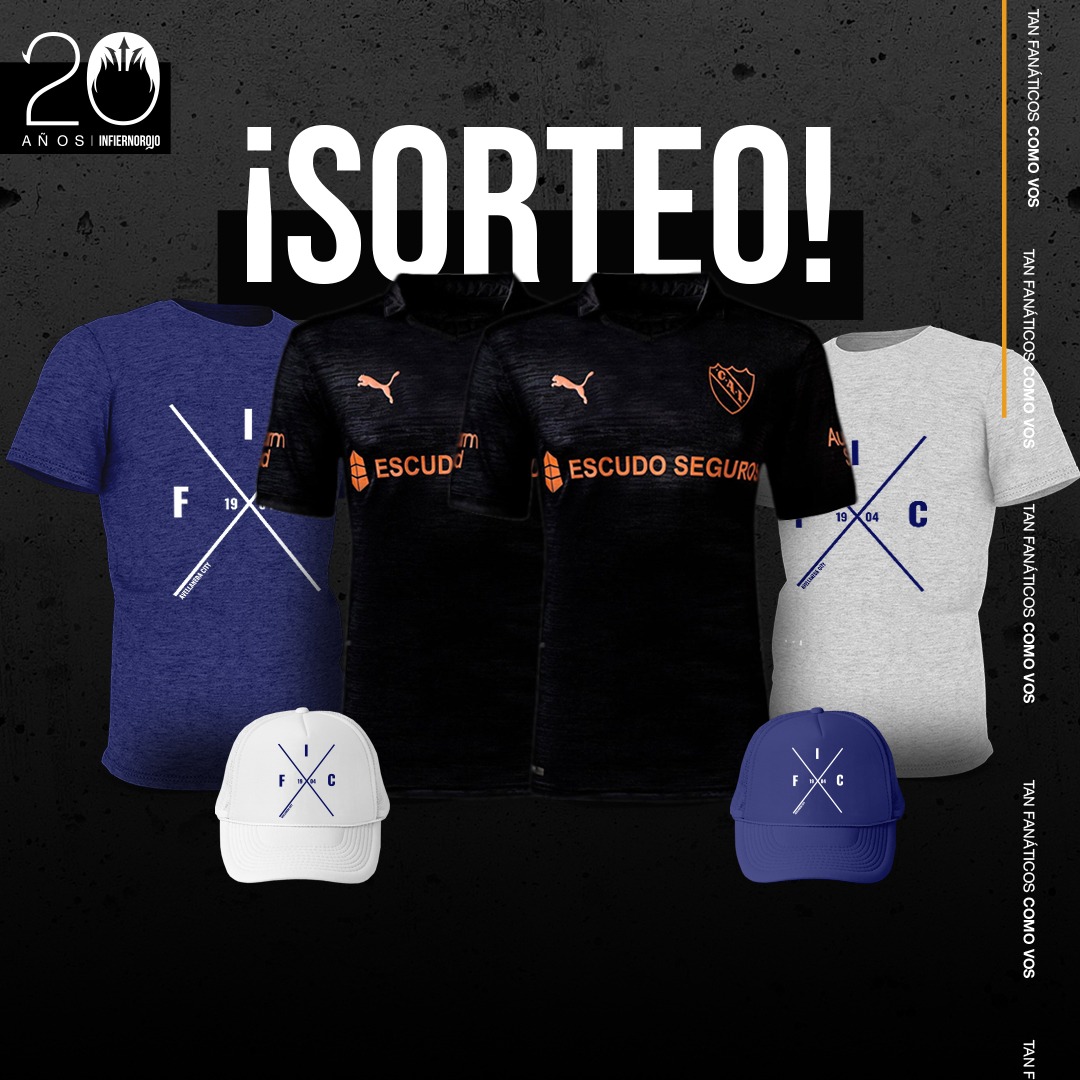 InfiernoRojo's tweet image. 🔥 ¡TREMENDO SORTEO! 🔥

Vuelve el fútbol y vamos a regalar dos kits con camiseta #PaladarNegro y productos de la tienda de InfiernoRojo.

Participar:
1⃣ Seguir a @InfiernoRojo.
2⃣ Darle RT y etiquetar dos contactos.
3⃣ Acertar el resultado de #Independiente - Atl. Tucumán.