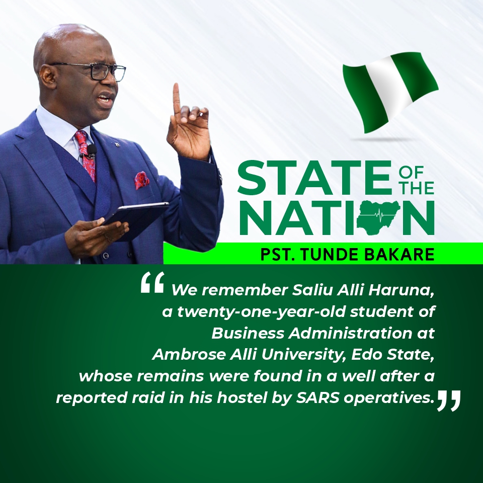 TheSholaAdesoye's tweet photo. The State of the Nation ! End State Aided Robbery Squad (SARS) @T_Bakare @TheCitadelGCC #EndSARS #SOTNB2020 #NigerianLivesMatter @DrOlufunmilayo https://t.co/FmnGCXycFD