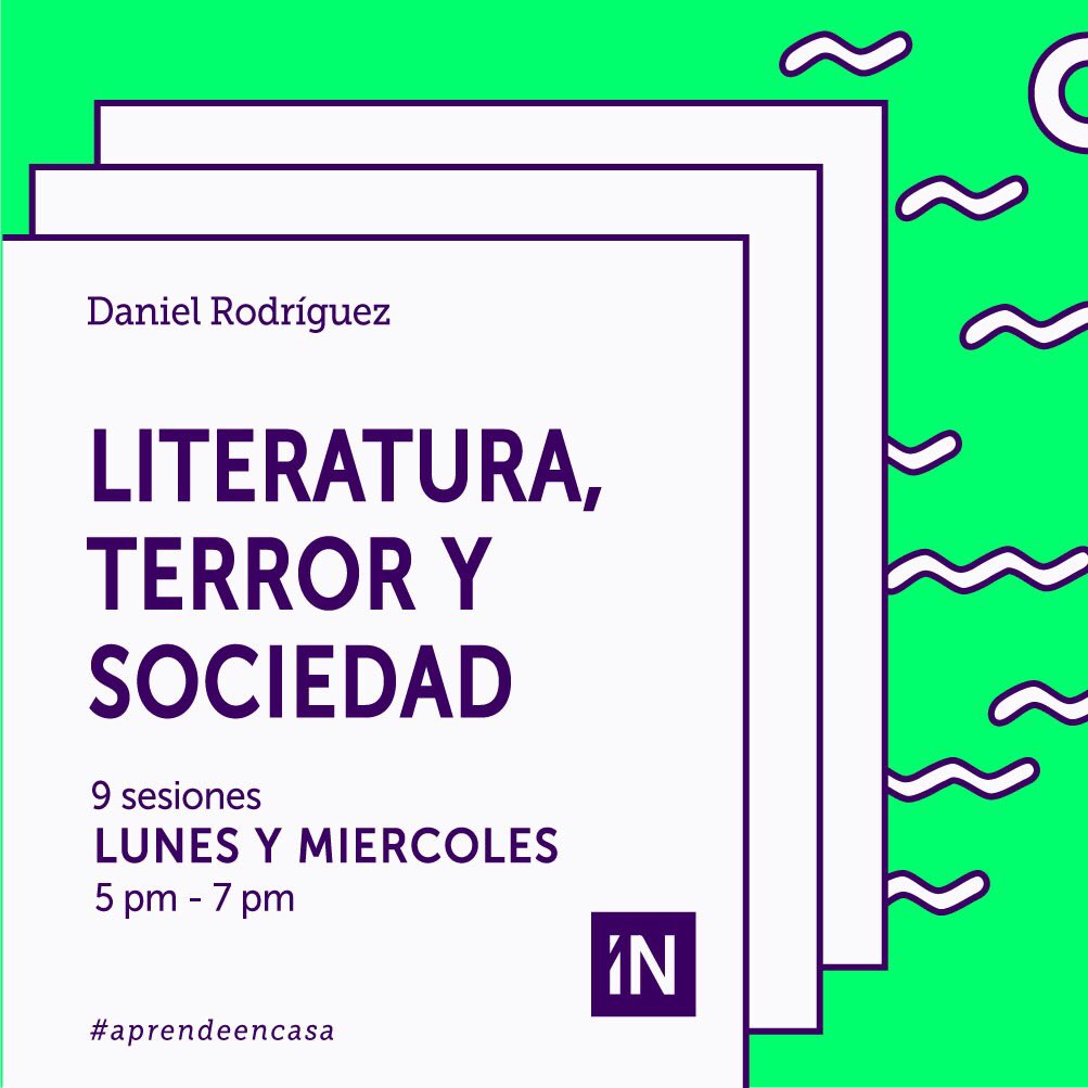 RevistaInUsual's tweet photo. LITERATURA, TERROR Y SOCIEDAD
#AprendeEnCasa

Inicio: 18 de noviembre.
Fin: 16 de diciembre

Certificado 

Valor: 180.000 COP
Mas información: 
contacto@inusual.media 
comercial@inusual.media 

#InUsual #Educación #Literatura #Terror https://t.co/xOjF21fg3F
