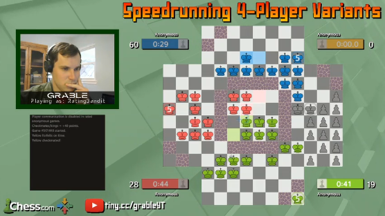Chess_Variants's tweet photo. 4PC Variants Speedrun watch live now!!! https://t.co/wyA12xlb4t https://t.co/u3DmzAaGv7