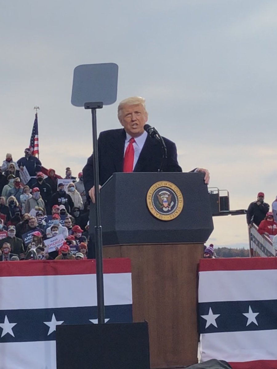 realAlexHagerty's tweet photo. President @realDonaldTrump’s New Hampshire rally was INCREDIBLE! Fun &amp; safe time had by all. 🇺🇸 #4MoreYears #LeadRight #NHforTrump https://t.co/bR3YKMdpmf
