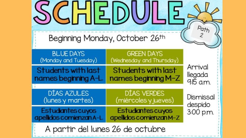 MWES_WJCC's tweet photo. Itβs time, Patriots!! We are so excited to welcome back our BLUE DAY students TOMORROW and our GREEN DAY students on WEDNESDAY π. Check the schedule and guidelines again and let your teacher know if you have any questions or concerns. See you all soon!! #proudtobeapatriot #path2 https://t.co/YprZjRzrD8
