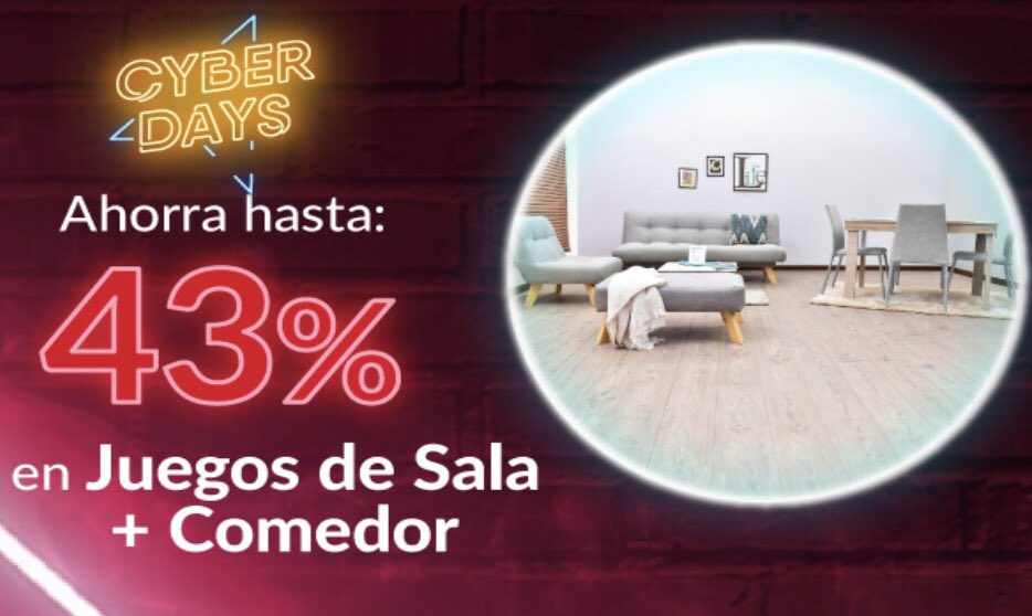 Homecenter_co's tweet photo. Encuentra en nuestra #AAAAPP #Homecenter el juego de sala y comedor que siempre has querido 🛋 a precio de #CyberDays 😌 https://t.co/nbauZWmI1C