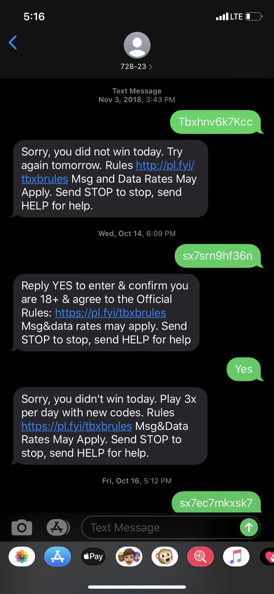 RickWaynee's tweet photo. @tacobell I would flip my sh*t if I actually got a text saying I won. https://t.co/xBe4PyZpX6