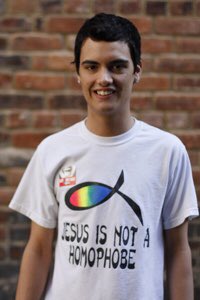 2012: In Couch v. Wayne Local School District, Lambda Legal protected Maverick Couch’s (pictured) right to wear his 'Jesus Is Not A Homophobe' shirt to his Ohio high school, affirming students’ rights to free speech.