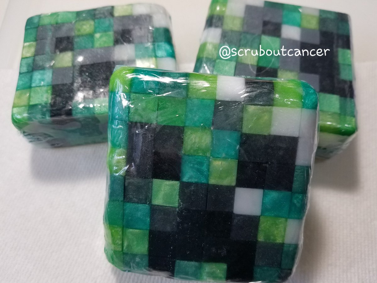 mamax1975's tweet photo. Minecraft's Creeper Glycerin HandCRAFTed Soap ♡ Let us know what custom soap we can make for you! #Minecraft #MinecraftLive #ScrubOutCancer #CancerSucks #Cancer https://t.co/kpUFjkOZGo