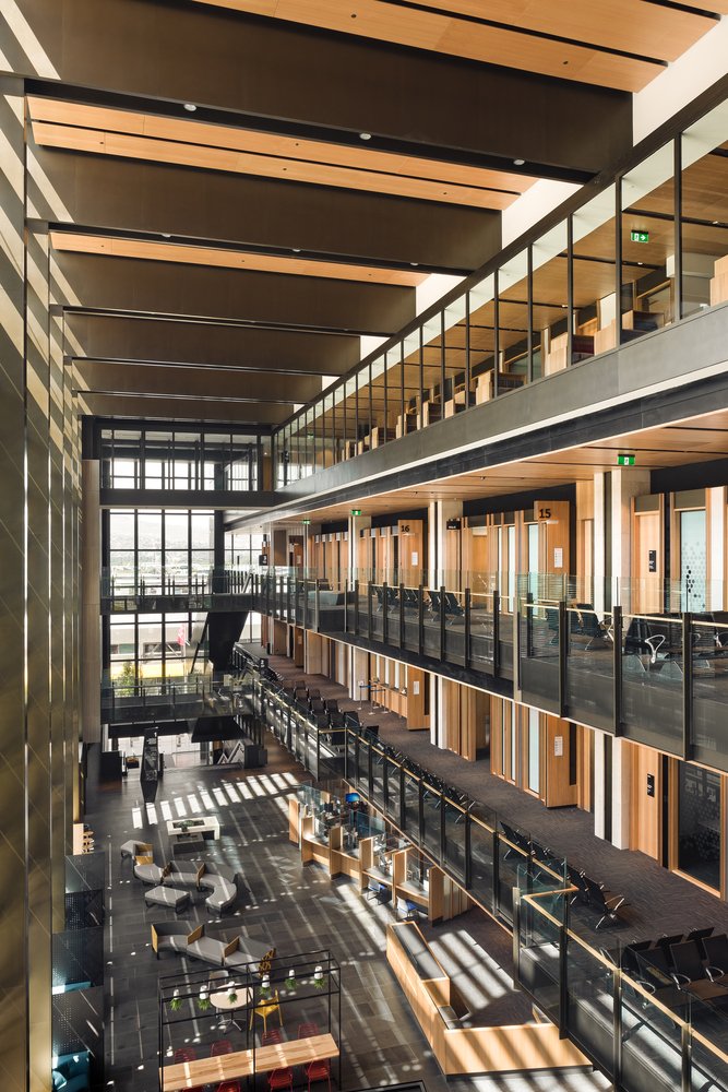 The open-concept #interiors of this #building keep its various levels within sight of each other. https://t.co/xbyJVukVwK https://t.co/3rYB4L7XwH