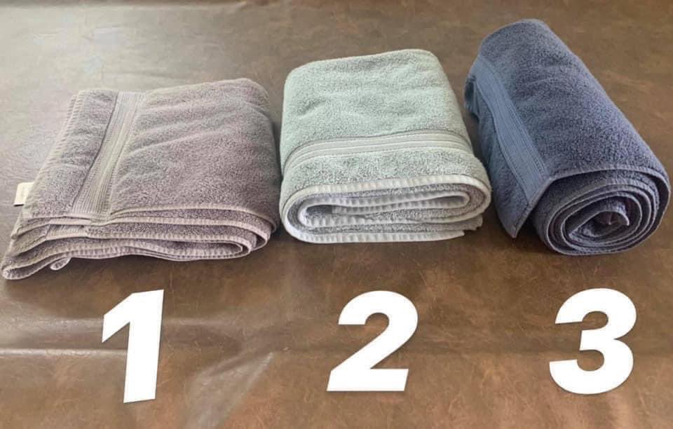 Which is the correct way to fold towels?