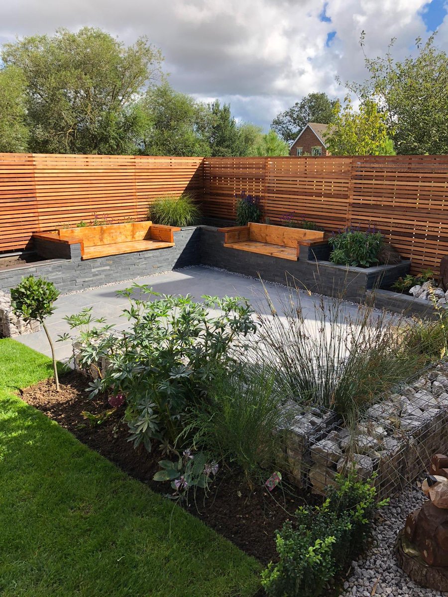 LandKWarcup's tweet photo. This may have been a personal project over the last two summers but it’s by far been worth it. Full garden transformation using @BradstoneUK porcelain paving &amp; natural walling slips. https://t.co/GjDcs9ow8D