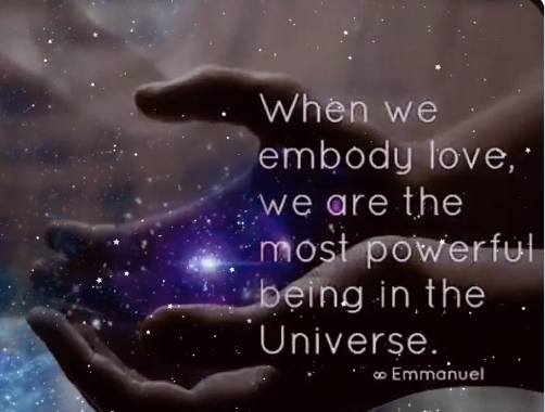 #embodylove #powerfulbeing #universe #Emmanuel #payitforward