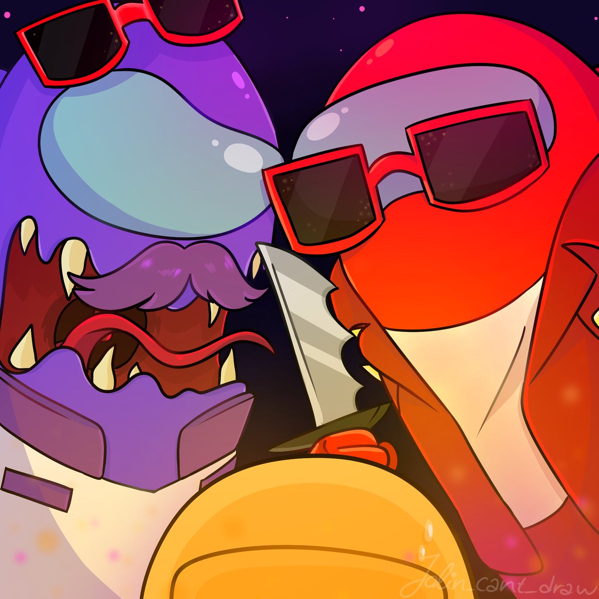 JolinDraw's tweet photo. fanart for @RockitGamingYT ! I really love the song ´lies´ and I decided to draw fanart for this song!  #RockitGaming #AmongUs https://t.co/RRJGjW6f0K