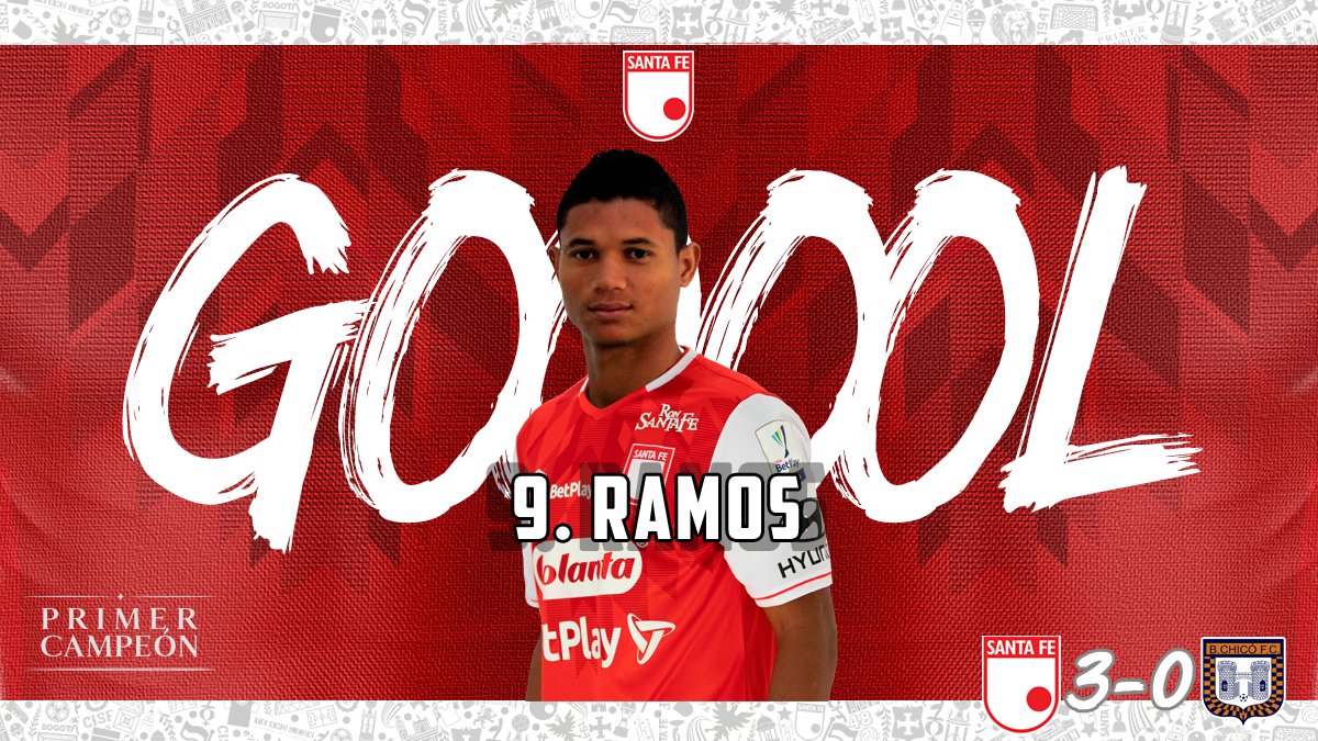 ⏱ 38' | 3-0 | ⚽⚽⚽ ¡GOOOOOOOOOOOL RAMOOSSSS DOBLETE! 🔴⚪ #SantaFeChicó