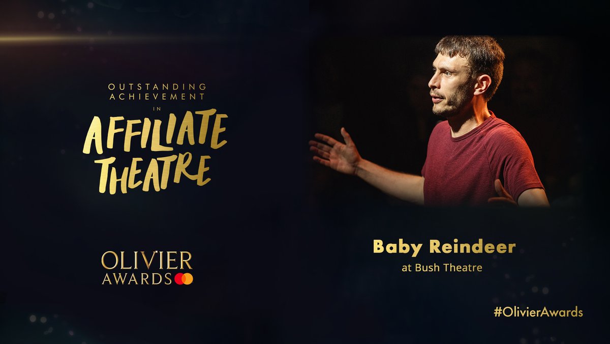 The Olivier Award for Outstanding Achievement in Affiliate Theatre goes to… <a href="/BabyReindeerLDN/">Baby Reindeer</a> at @Bushtheatre! #OlivierAwards