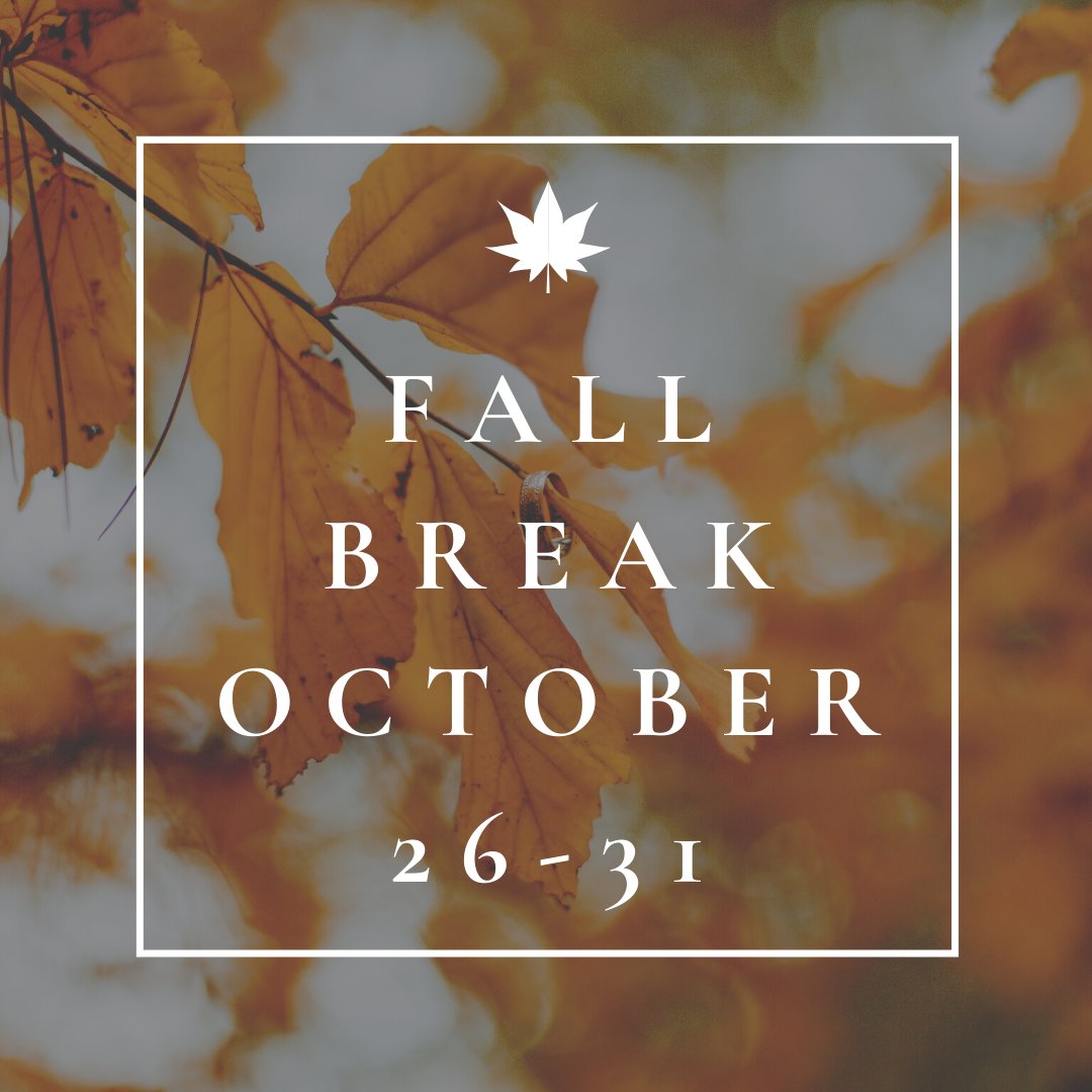 ForevermoreArts's tweet photo. Enjoy your Fall Break! The studio is closed from October 26-31! https://t.co/3jQGWeOTxC