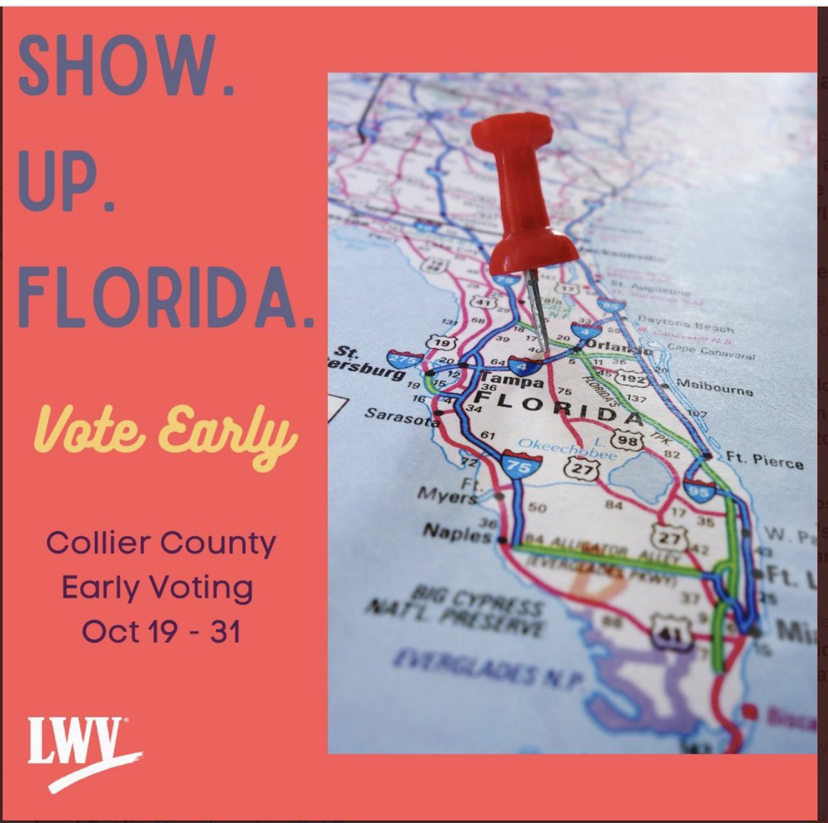 Every vote counts.  Make sure yours does!#VoteNowFL
@VOTE411 @WhenWeAllVote @StandByYourMail
@RockTheVote @CommonCauseFL  #EarlyVoting
#Everyvotecounts