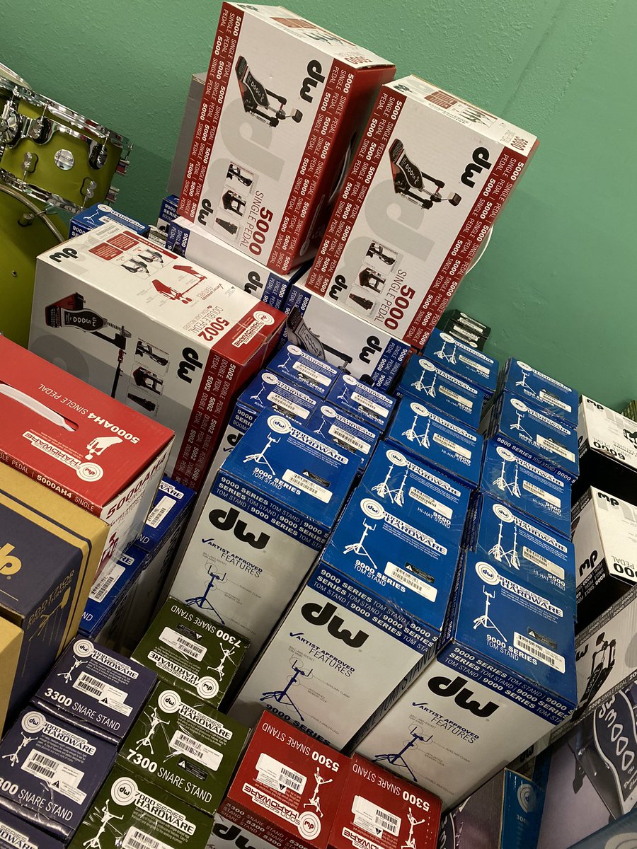 chaseAculp's tweet photo. What’s this?  Some DW love? New goodies!  More to come soon.  #doyouseetheclue @dwdrums @Jared_Falk @ChrisFrielworld @KjSawka @westcoastdrumscomingsoon https://t.co/kYeimoSPbx