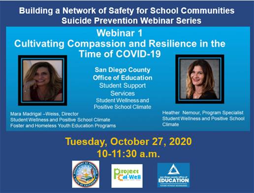 This Tuesday, October 27th, The Student Mental Health Policy Workgroup’s Suicide Prevention Committee is offering a free webinar about compassion and resilience.  You can register for free at this link:
us02web.zoom.us/webinar/regist…
#Webinar #COVID19 #MentalHealth