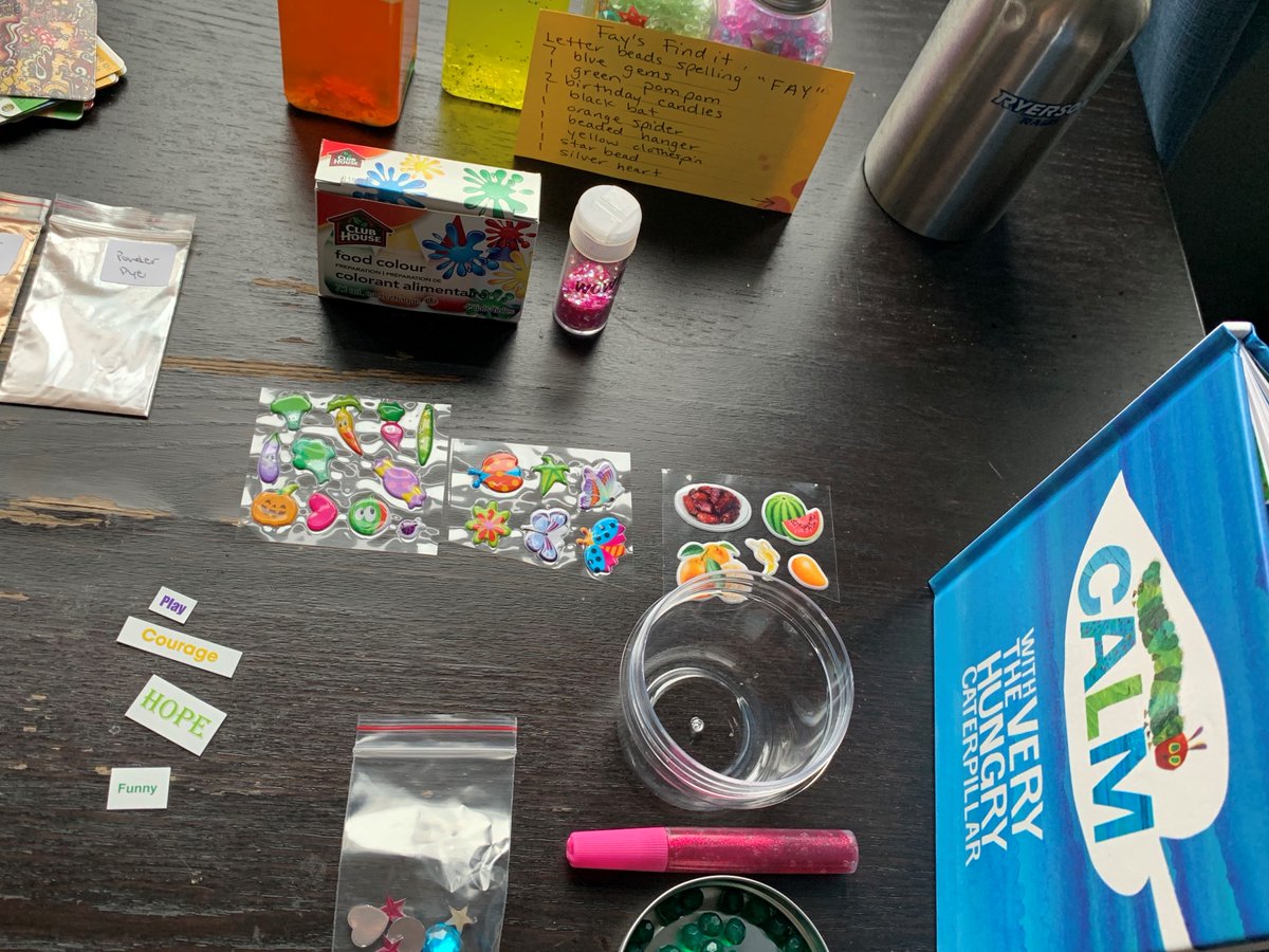 wechope's tweet photo. The #CalmingJars #childlife activity offered by @ChildLifeMorgan during #OneRbWorld2020 helps #children #focus, #relax and #CalmDown using these simple materials.
#calm #mindfulness #retinoblastoma #pediatrics #CancerCare #HelpKidsCope #CalmChildren #CalmKids @rb_research https://t.co/YZUjGoNyd7