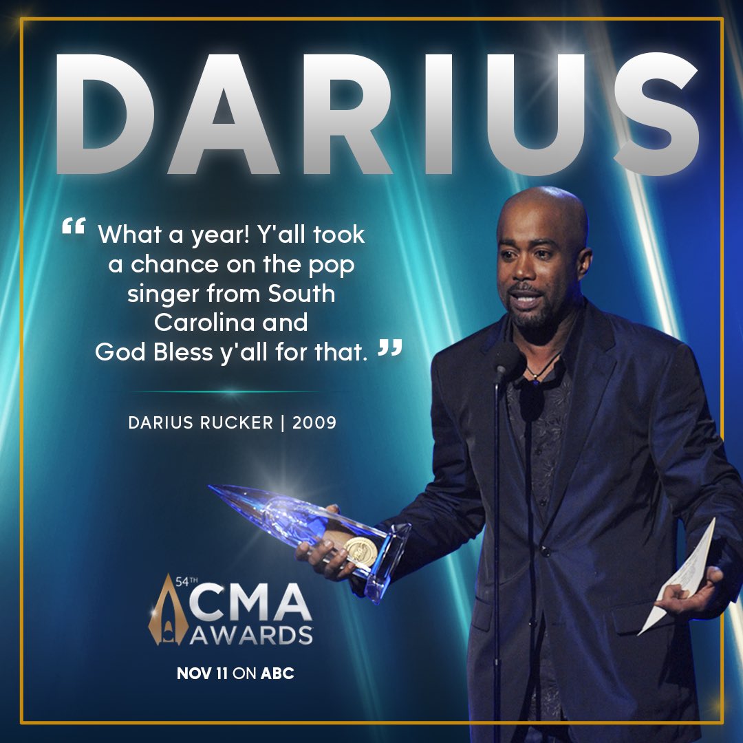 We are so lucky Country Music took a chance on @DariusRucker 11 years ago! #CMAawards ✨