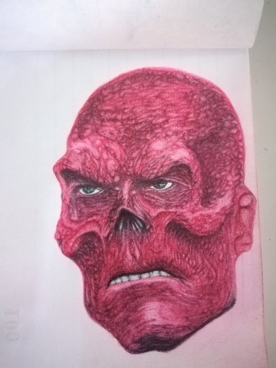 sueszchef's tweet photo. Working on my color #redskull #marvel #ballpoint #bicmaster #inktober #inktober2020day25 https://t.co/ybpaInnp2v