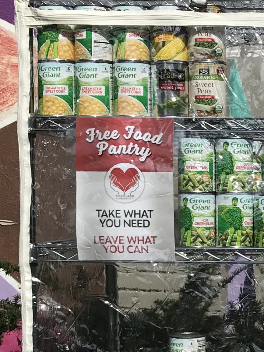 Dropped off some groceries at #Brookland’s free food pantry. Take what you need, donate what you can. Located on <a href="/BluebirdSkyYoga/">Bluebird Sky Yoga</a> property near 12th and Irving NE. Great set up, well organized. ❤️