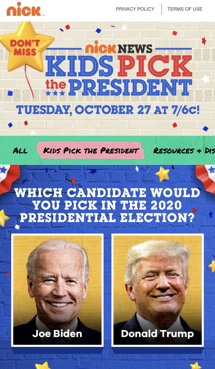 Jo Jorgensen On Twitter Sadly Nickelodeon Nickelodeonpr Is Complicit In Indoctrinating Our Children That There Are Only 2 Parties Even Though There Are 3 Candidates On All 50 Ballots And 4