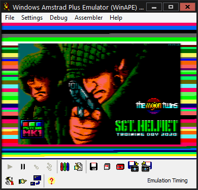 mojon_twins's tweet photo. Y esta semana... #helmet #amstrad #retrodev https://t.co/uq9ARDNjco
