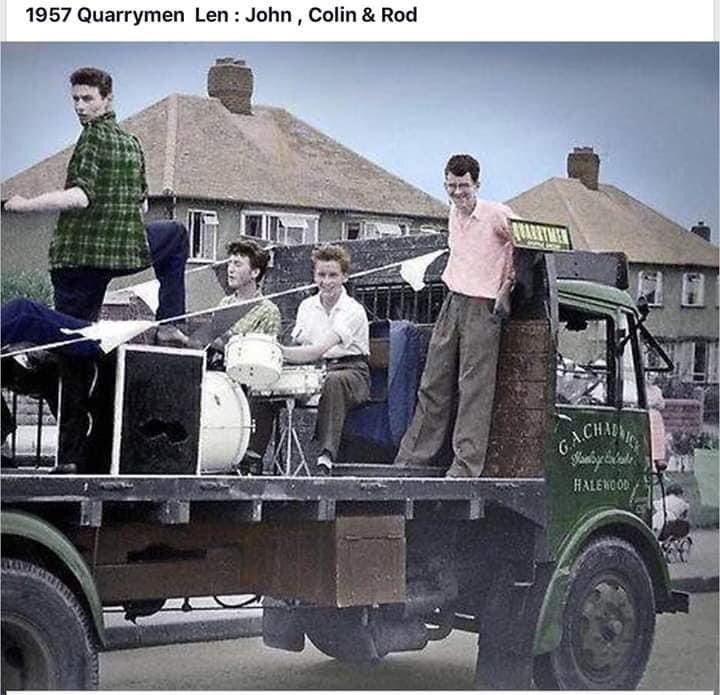 A great photo of the Quarrymen in 1957.

#beatles #thebeatles #quarrymen #thefifties #group #photo #great #truck #drums #repost #music #live #musiclover #rock #rocknroll #instagood #instagram #instadaily #instamusic #band