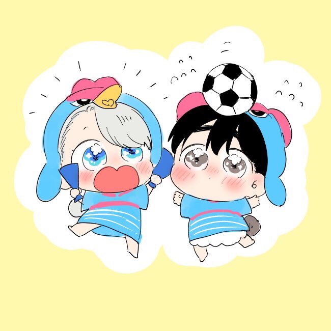 勝生勇利 ,ヴィクトル・ニキフォロフ 「ふぁいと〜!! 」|🍣のイラスト