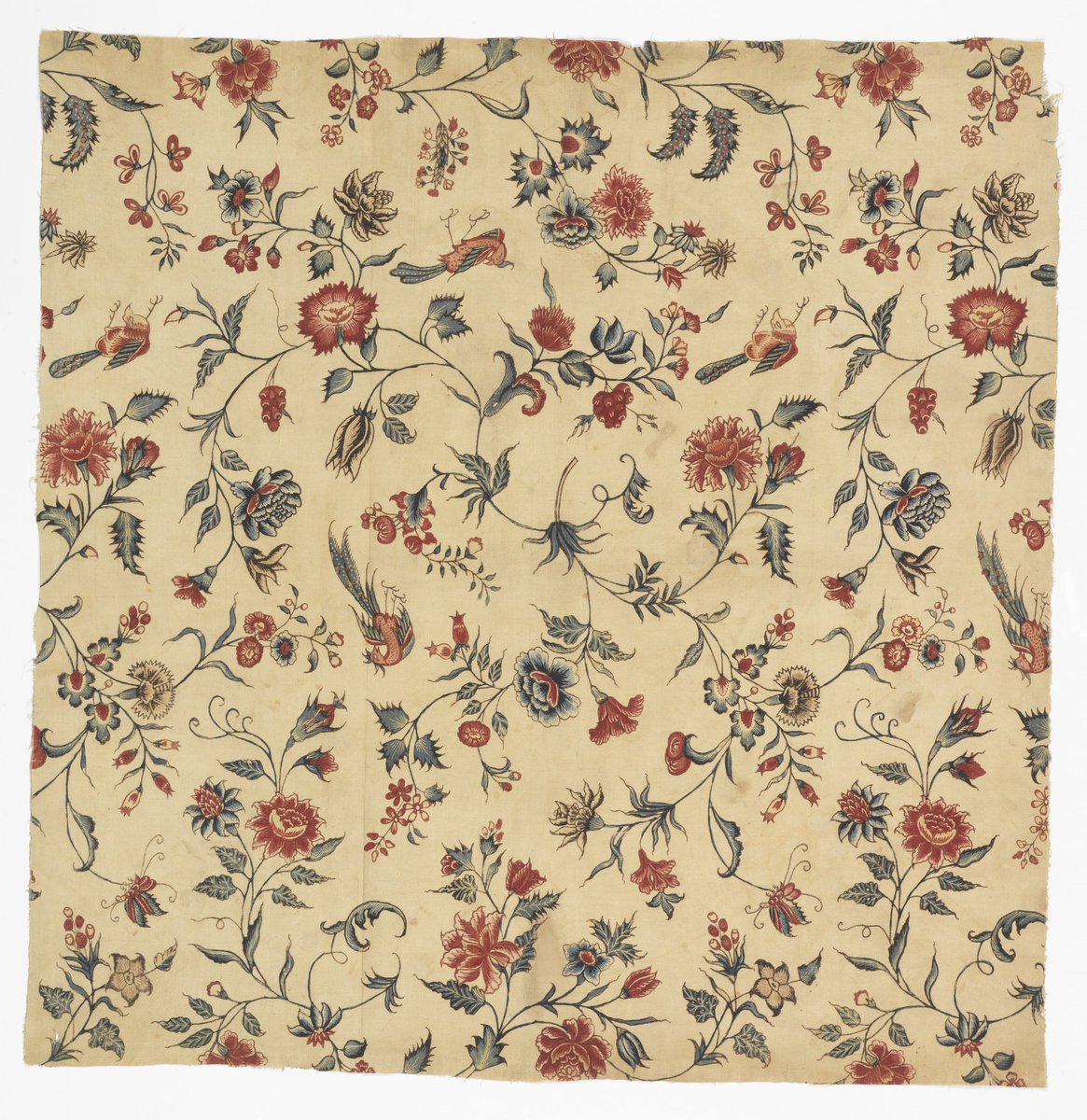 Calico from Calicut (in Kerala), from where the fabric was originally exported. Calico is a type of cotton cloth, typically plain white or unbleached.Chintz from Hindi छींट (chī̃ṭ). It is a printed multicoloured fabric with a glazed finish, used for curtains & upholstery.