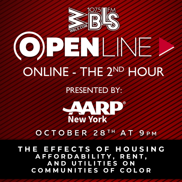AARPLongIsland's tweet photo. Tune in to #WBLS1075 Open Line for a Facebook Live on 10/28 at 9PM where @Maggics25 & guests will discuss the Effects of Housing Affordability, Rent & Utilities on Communities of Color. Join the conversation to learn more: https://t.co/4EF80mDQsc https://t.co/3VV1VKUy5G