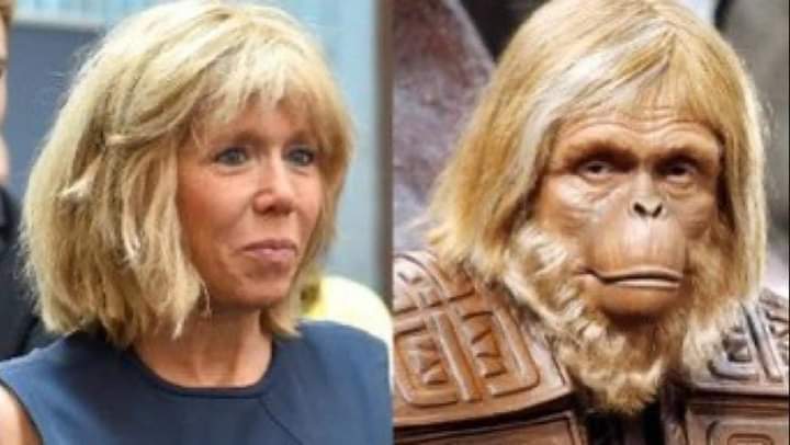 🔸تبنى ماكرون الرسوم المسيئة للرسول الكريم صلى الله عليه وسلم وقال أنها حرية تعبير.
🔹رئيس البرازيل (اليميني) وضع صورة زوجة ماكرون بجوار صورة 🐒 قرد من فيلم Apes الشهير
🔸 فغضب ماكرون وقال انه وقح
🔹 فرد عليه رئيس البرازيل هذه حرية تعبير.👇👇