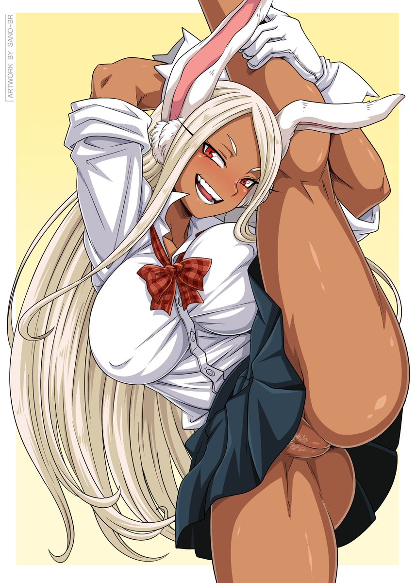 BuffBunnyHero's tweet photo. "See?! I fucking told you my old school uniform still fits!! It fucking hurts. . . You know, you're staring at my legs a lot. Especially in between. We both got the same idea?~" https://t.co/NsUtNuLRFT