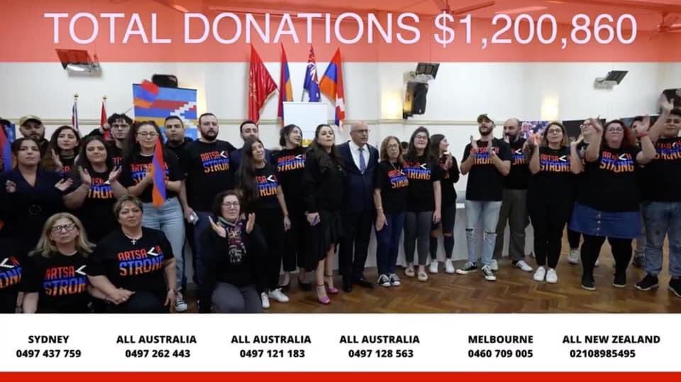 $1.2million raised for #Artsakh yesterday at the #ArtsakhStrong Telethon Australia &amp; New Zealand hosted by @ArmeniaOnline, thank you for your support so far, we still have so much more to do #RecognizeArtsakh <a href="/mfankr/">MFA of Artsakh</a> <a href="/MFAofArmenia/">MFA of Armenia🇦🇲</a>