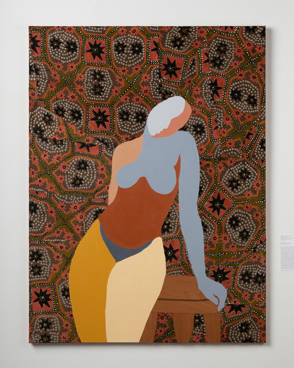 bemiscenter's tweet photo. Countdown to #bemisbenefit 2020! Discover why artists like Pamela Conyers-Hinson participate: https://t.co/FqvXDSmrYk
Pamela Conyers-Hinson; Daydreamin, 2020; Vintage hand printed silk, mahogany veneer, and acrylic paint on canvas; 48 x 36 inches; Courtesy of the artist. https://t.co/dfRUMqNZaj