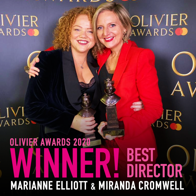 chrisharperprod's tweet photo. A HUGE cheers🥂 Congratulations to our directors of Death of a Salesman, Marianne Elliott &amp; Miranda Cromwell on winning the Olivier for Best Director this evening #OlivierAwards https://t.co/UkWuMIAzc9