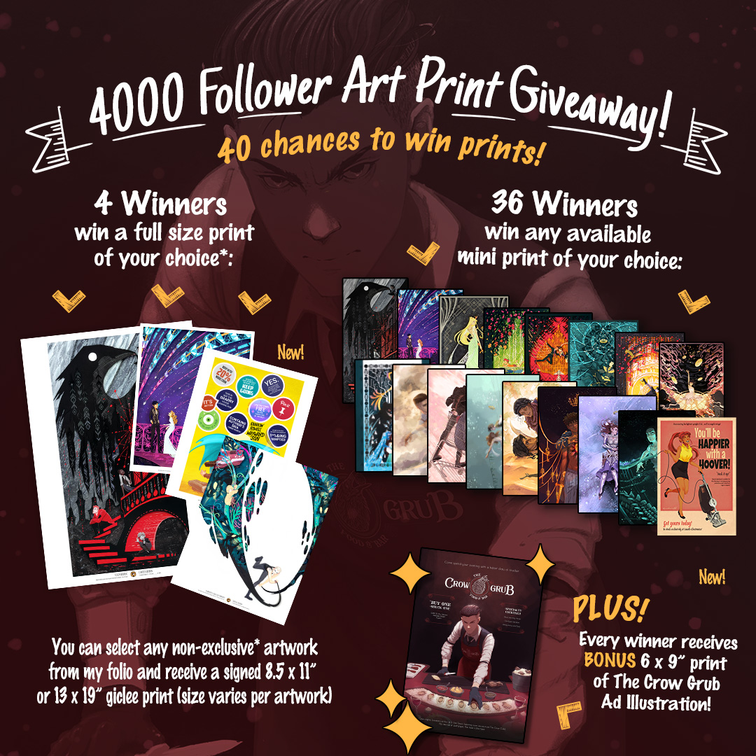 rosiethorns88's tweet photo. Hooray! Time for a giveaway! For some reason I have over 4000 people following my paper-weirdo self; let me shower you with prints! 
 
To Enter:
1) Read the rules!
2) Quote Retweet this post with the answer to the Prompt! (be sure to credit artists if you post art!✨🧡) https://t.co/Ym6vpd64Ml