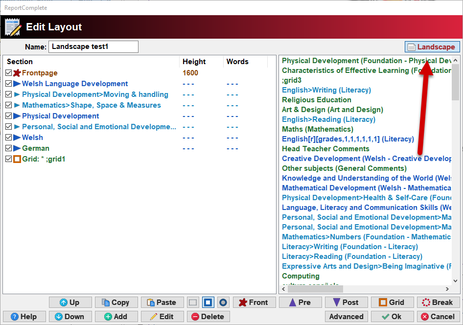 ReportComplete's tweet image. Almost added 'Landscape' layouts to ReportComplete.  They should be available in a future update...