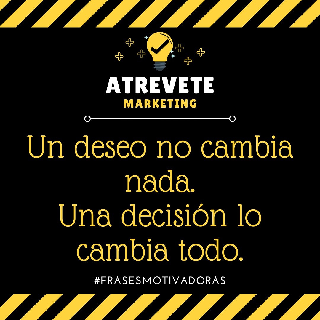 AtreveteMarket1's tweet image. Un deseo no cambia nada. Una decisión lo cambia todo.

❤️ Si estás de acuerdo
🔁 Si sabes una frase mejor

#marketing #instamoment #love #marketingingenioso #ventas #marketingdigital #mercadologos #mercadotecnia #mercadeo #mercadologo #mercadotecniadigital #marketingcontenidos