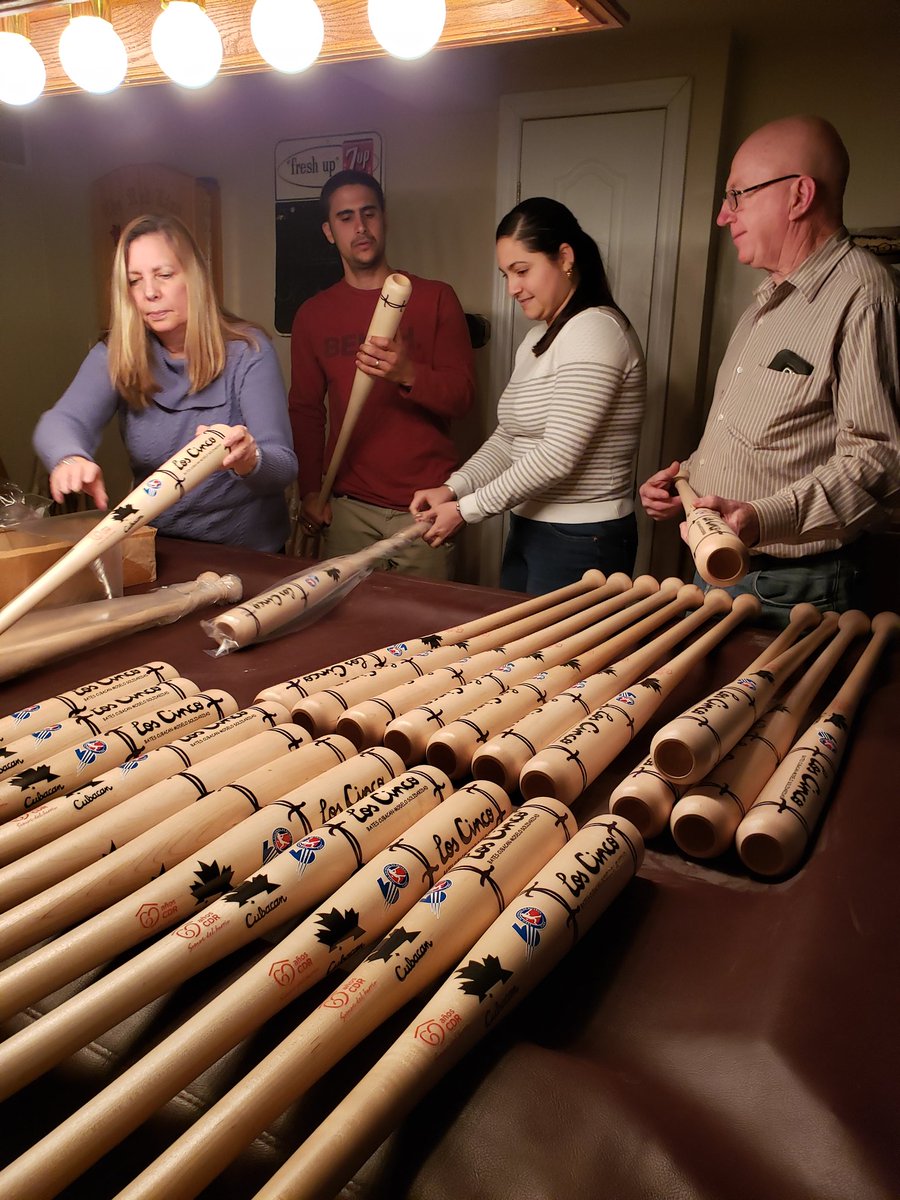 JosefinaVidalF's tweet photo. Giving a helping hand to Bill & Nora Ryan with the packaging of Cubacan bats made by them, which will soon be shipped from #Canada🇨🇦 to #Cuba🇨🇺 for the 60th national series. Thanks for your friendship & tireless work in support of Cuban baseball⚾!
@CMontiller @EmbacubaCanada https://t.co/vF5meGbnNA