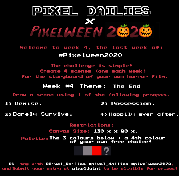 allcorbeau's tweet photo. My pixel art for #Pixelween2020 #Pixelween
Theme: Demise.
everything is dead.
#dailyart | #pixelart | #pixelartist | #Octobit | #aseprite | #asepriteart | #digitalart | #pixel_dailies @Pixel_Dailies and @pixeljoint https://t.co/NYNJ6DZU4I